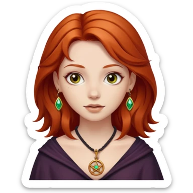 menina ruiva da wicca sticker