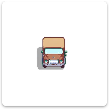 shipping truck with logo sticker