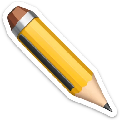 Emoji pencil writing sticker