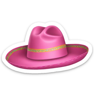 sombrero de vaquera rosado sticker