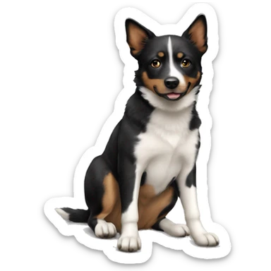 Black Australian cattle dog mix sticker