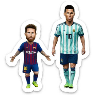 Ronaldo marche sur messi sticker