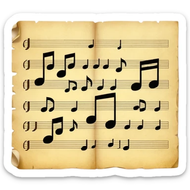 note music sheet sticker