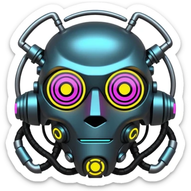 Cyberpunk gear sticker