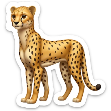 High resolution of a full body cheetah sticker