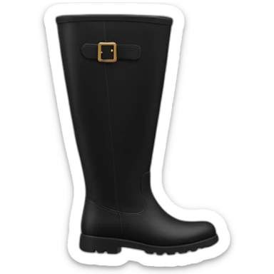 Black vinyl long boots pair sticker
