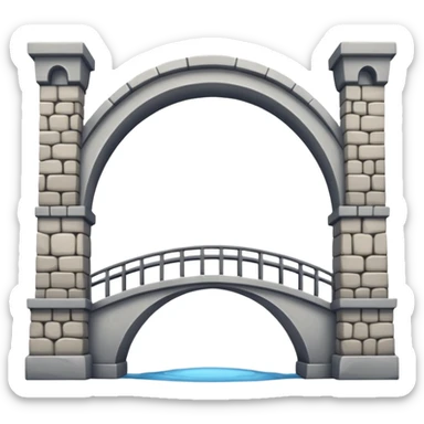 use this bridge. 2 ARCHES, one big platform. you see how there is 2 arches on top sticker
