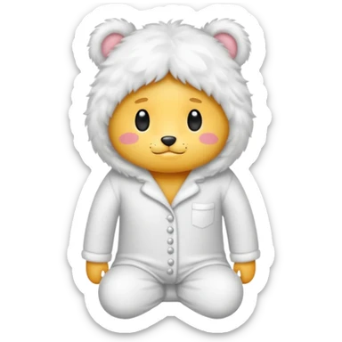 fluffy pyjamas sticker