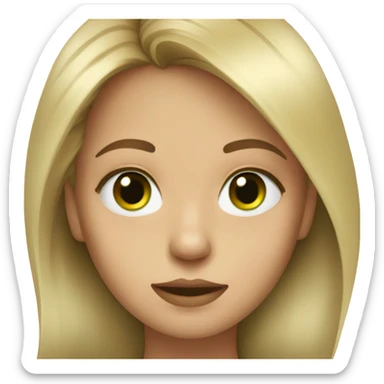 girl with green eyes and dirty blonde hair portrait sticker