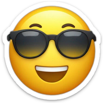 Carita con lentes de sol con una lágrima saliendo  sticker