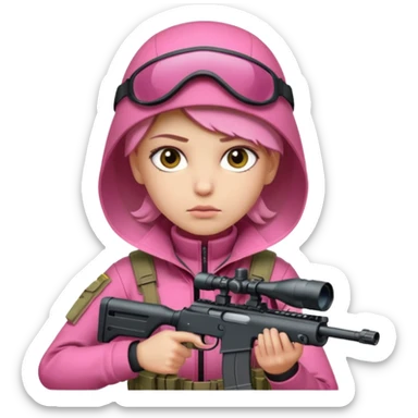 Pretty pink sniper sticker