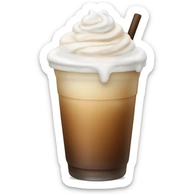 Iced latte with cold foam sticker