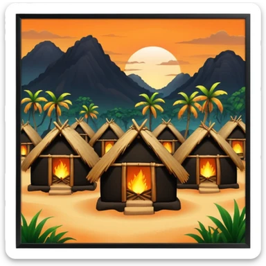 fire tribe village sticker