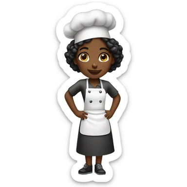 Black girl baker sticker