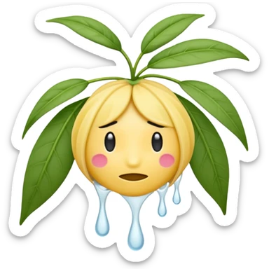 wilted jasmine like realistic detial but used for mobile emoji sticker