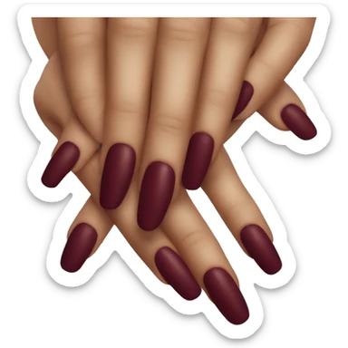 Dark red nails sticker