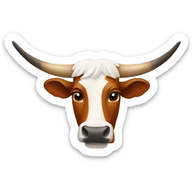 LONGHORN COW sticker