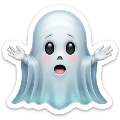 spooky ghost sticker