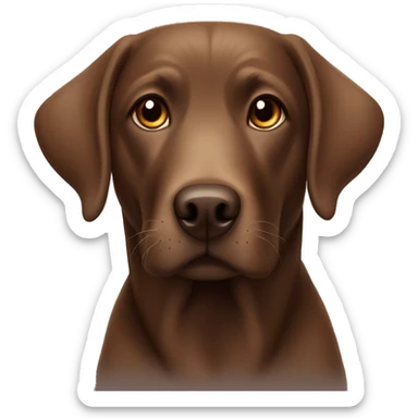 Make a cute older Brown Labrador that looks in the cam sticker