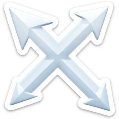 Un cuadrado azul con una flecha en medio sticker