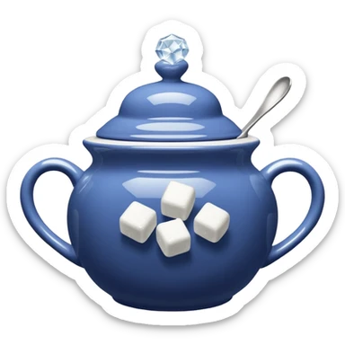 sugar bowl with sugar cubes sticker