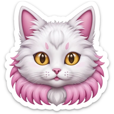 gatto con le ali rosa sticker