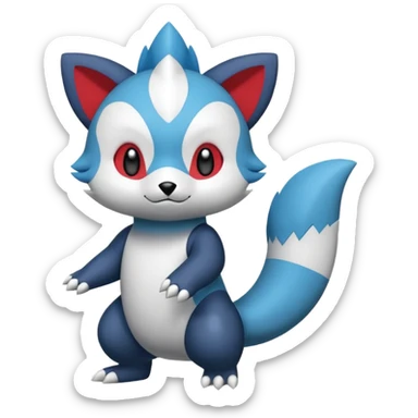 Weavile-Oshawott-Furret-fusion sticker