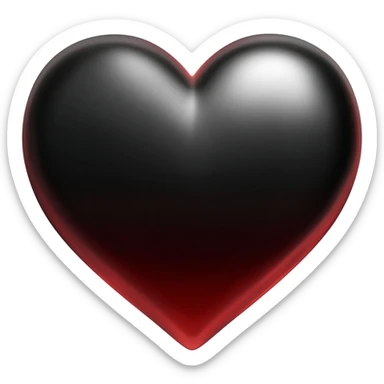 Gothic black and red and silver heart sticker