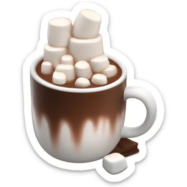 Hot chocolate with marshmallows  sticker