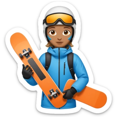 Snowboarder hold sticker