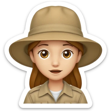 just safari hat item no head sticker