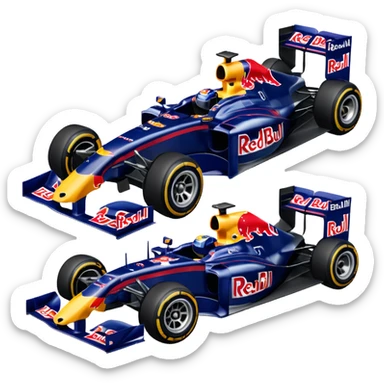 a 2010 Red Bull Formula 1 car sticker