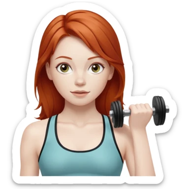 pilates girl whit redhead  sticker