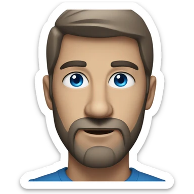 blue eyed bearded portrait sticker