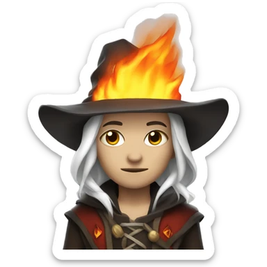 Pyromancer white skin sticker
