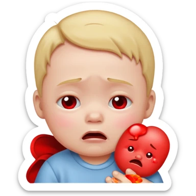Please make an iPhone version of the baby emoticon that hurts because of the fever sticker