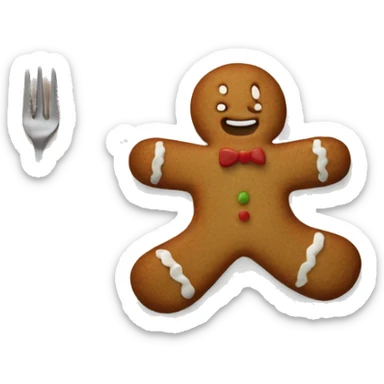 Gingerbread on a plate sticker