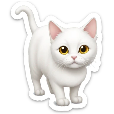 white cat sticker