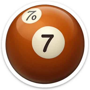 billiard ball 7 number sticker
