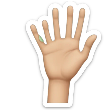 Pointer finger but in the middle sticker