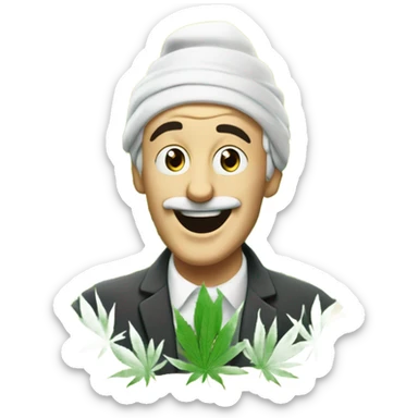 Make a weed poster that references the film ‘  get him to the Greek’ make sure to include the text.  sticker