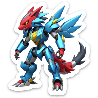 Zeraora-Zoroark-medabot-Mecha full body sticker