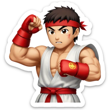 Ryu dragon punch sticker