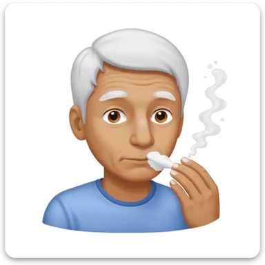 Man sniffing white powder sticker