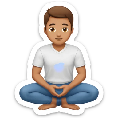 Submissive man on knees sticker