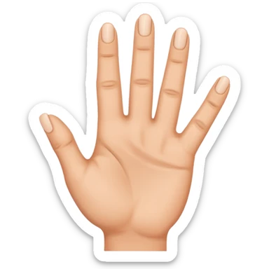 a closed hand with the index finger and middle finger pointing sticker