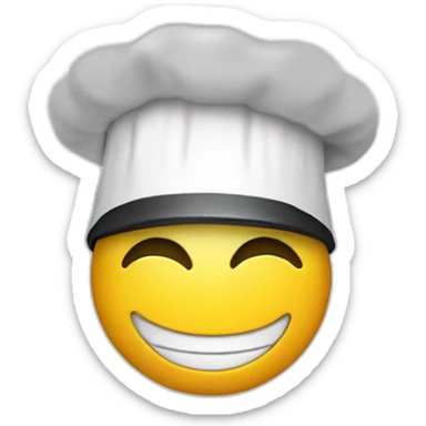 Smiling bike wearing chefs hat sticker