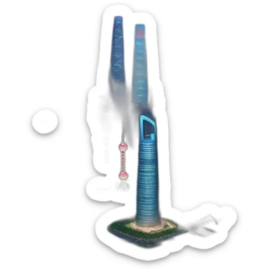 shanghai city night sticker