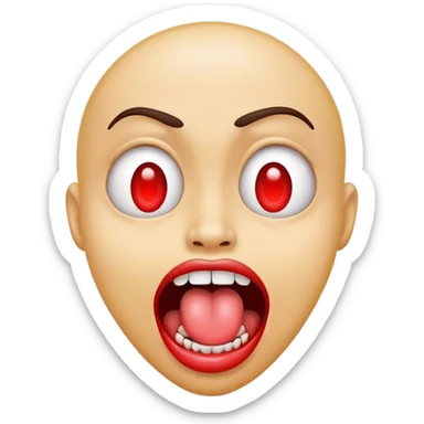 freaky emoji tounge out in love crazy sticker