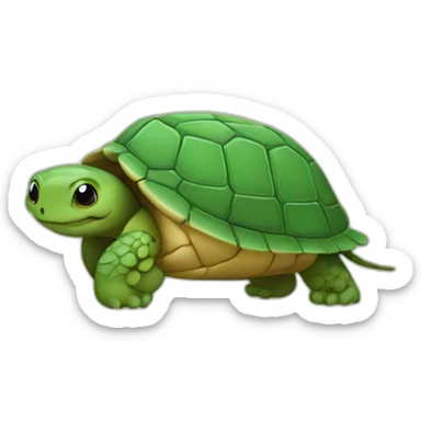 Tortue sur un chat sticker